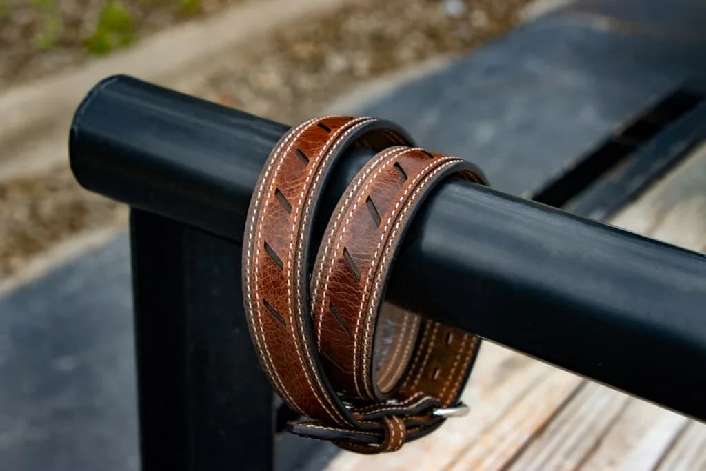 Saddle-Stitch Brown Belt
